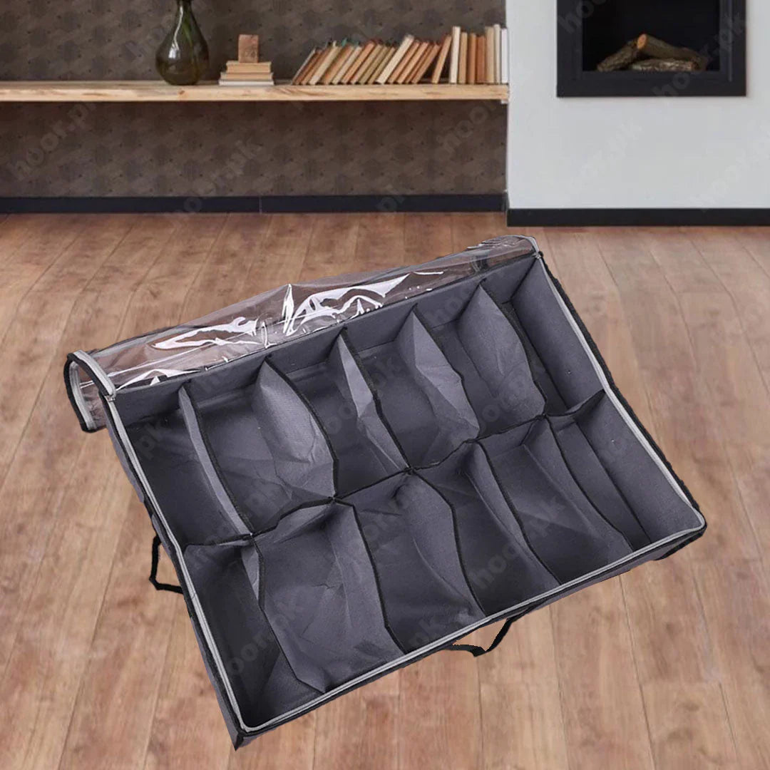 12 Grids Dust-Proof Non-Woven Shoes Storage Bag / Non-Woven Shoes Storage Rack