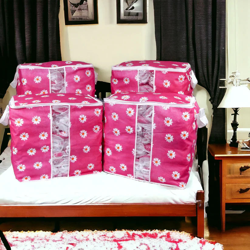 Printed Storage Bag - Daisy Flower