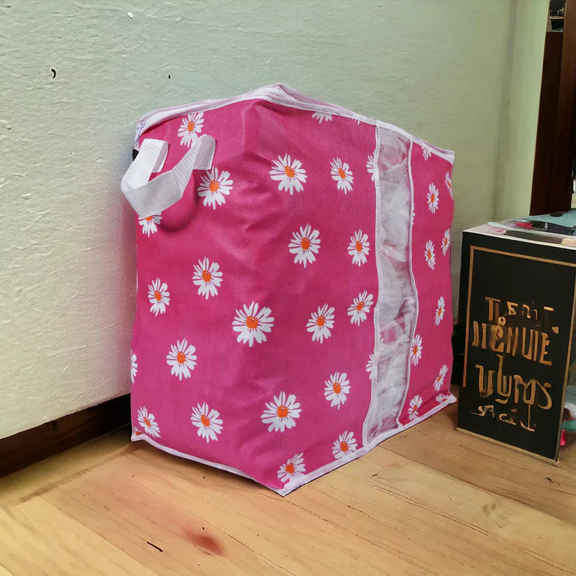 Printed Storage Bag - Daisy Flower