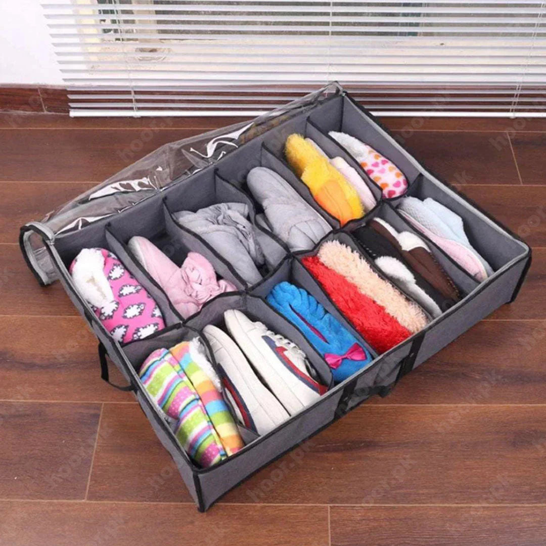 12 Grids Dust-Proof Non-Woven Shoes Storage Bag / Non-Woven Shoes Storage Rack