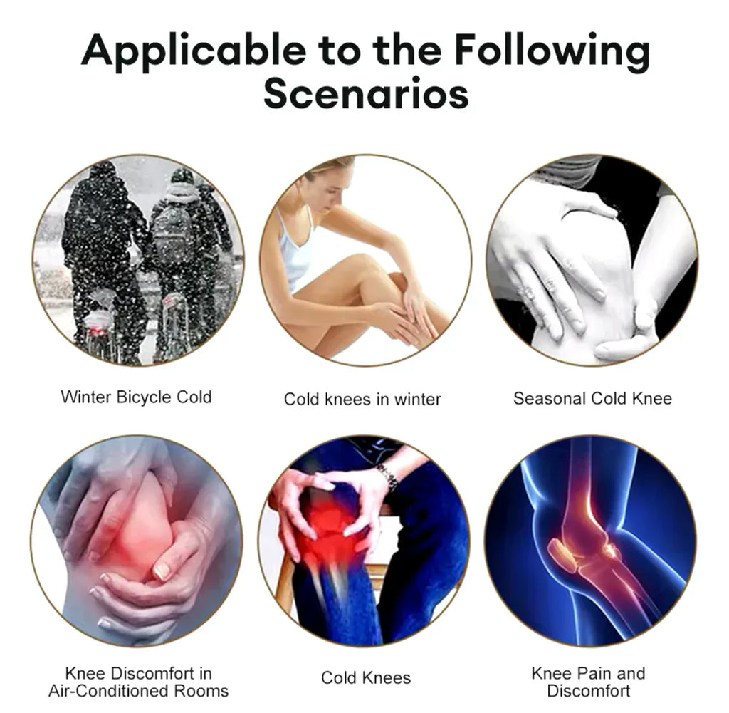 Knee Warmer - Woolen Blend Thermal Leg Warmers - 1 Pair Knee Pad - Unisex Elastic Knee Pads For Men & Women