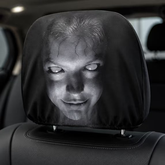 Ghost Car Headrest Covers
