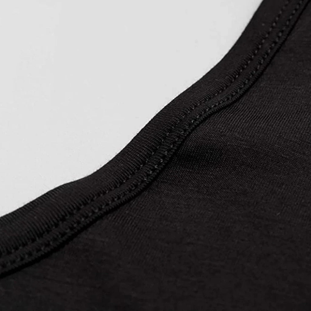 Women's Deep Neck Thermal Warmer Wool (FULL SUIT) - BLACK