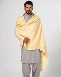 J. Men's Winter Wool Shawl - Cream