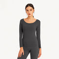 Women's Thermal Warmer Wool SHIRT - Charcoal Grey