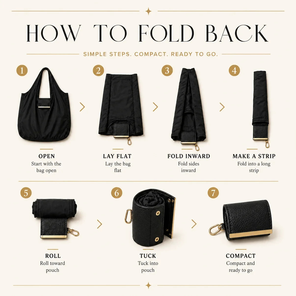 Foldable Keychain Tote Bag with Compact Leather Case