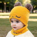 KIDS EYEBROW WOOL CAP ( YELLOW ) #153