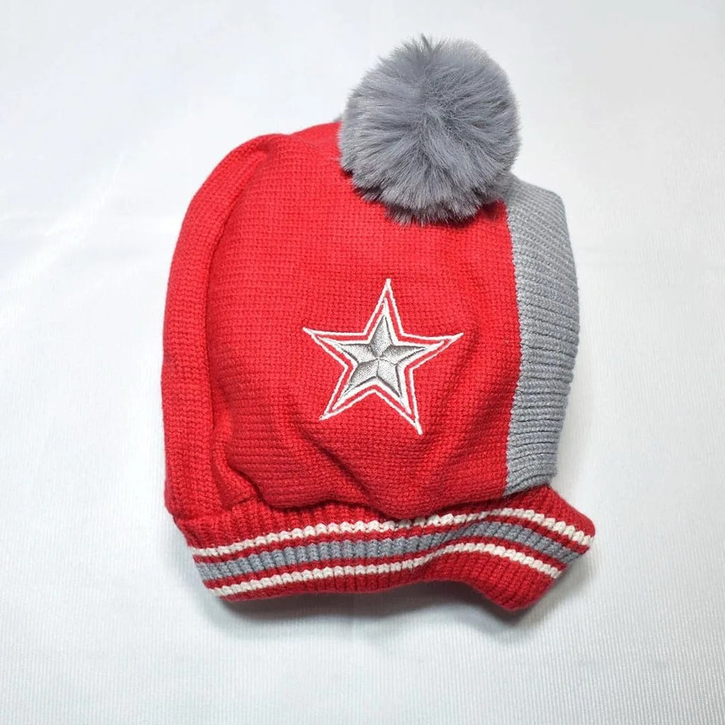 KIDS STAR WOOL CAP ( RED ) #155