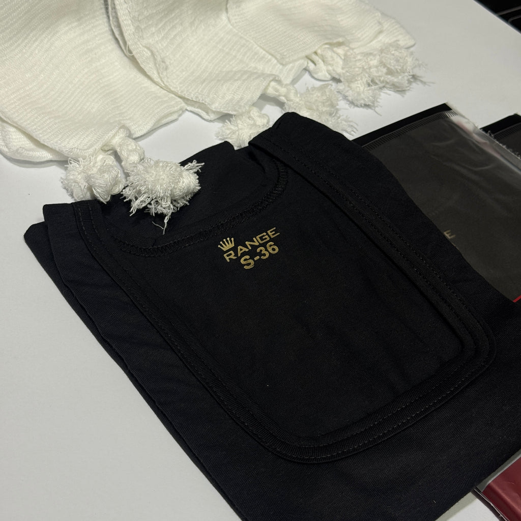 3 Sleeveles Vest (BLACK) + 3 Narrey (Drawstring)