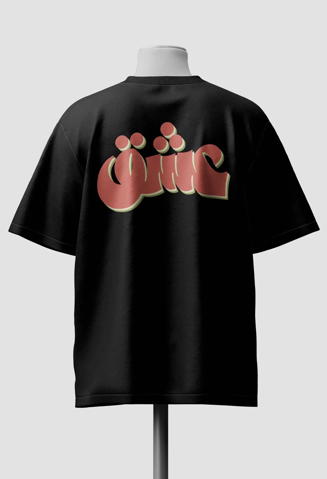 Black Ishq Drop Shoulder Oversized T-Shirt