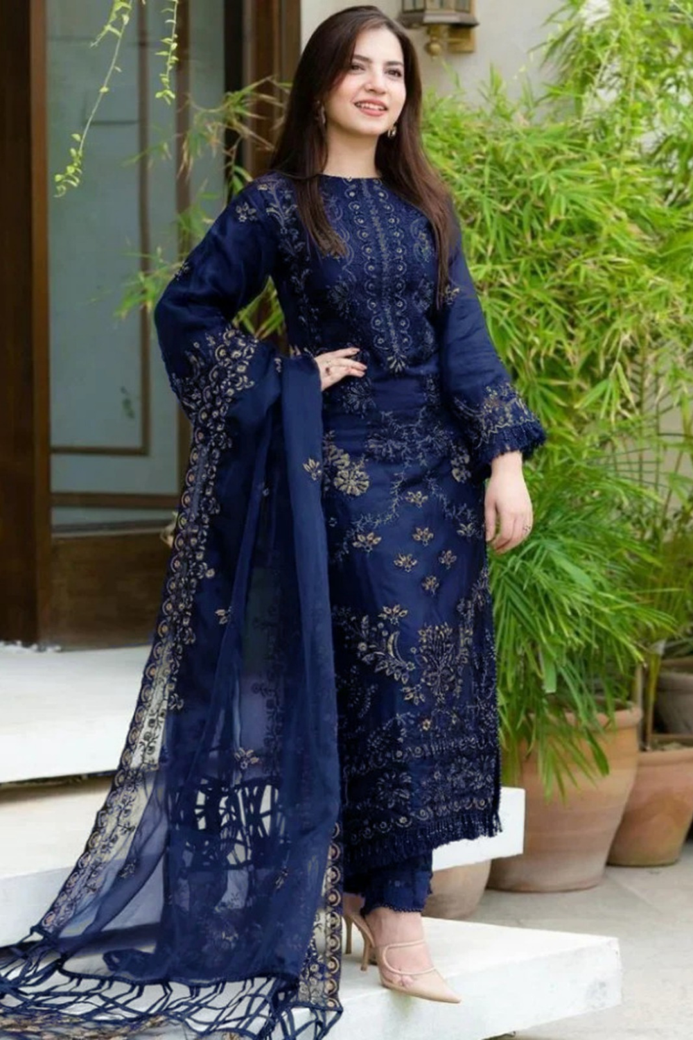 3pc Lawn Heavy Embroidered