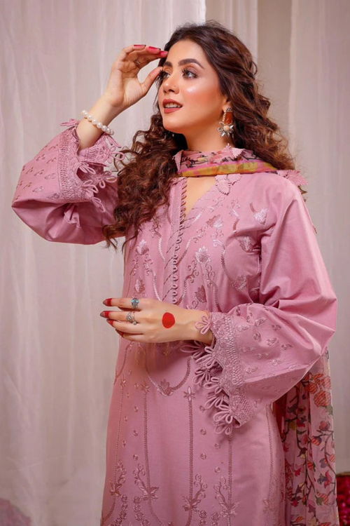 3pc Lawn Heavy Embroidered