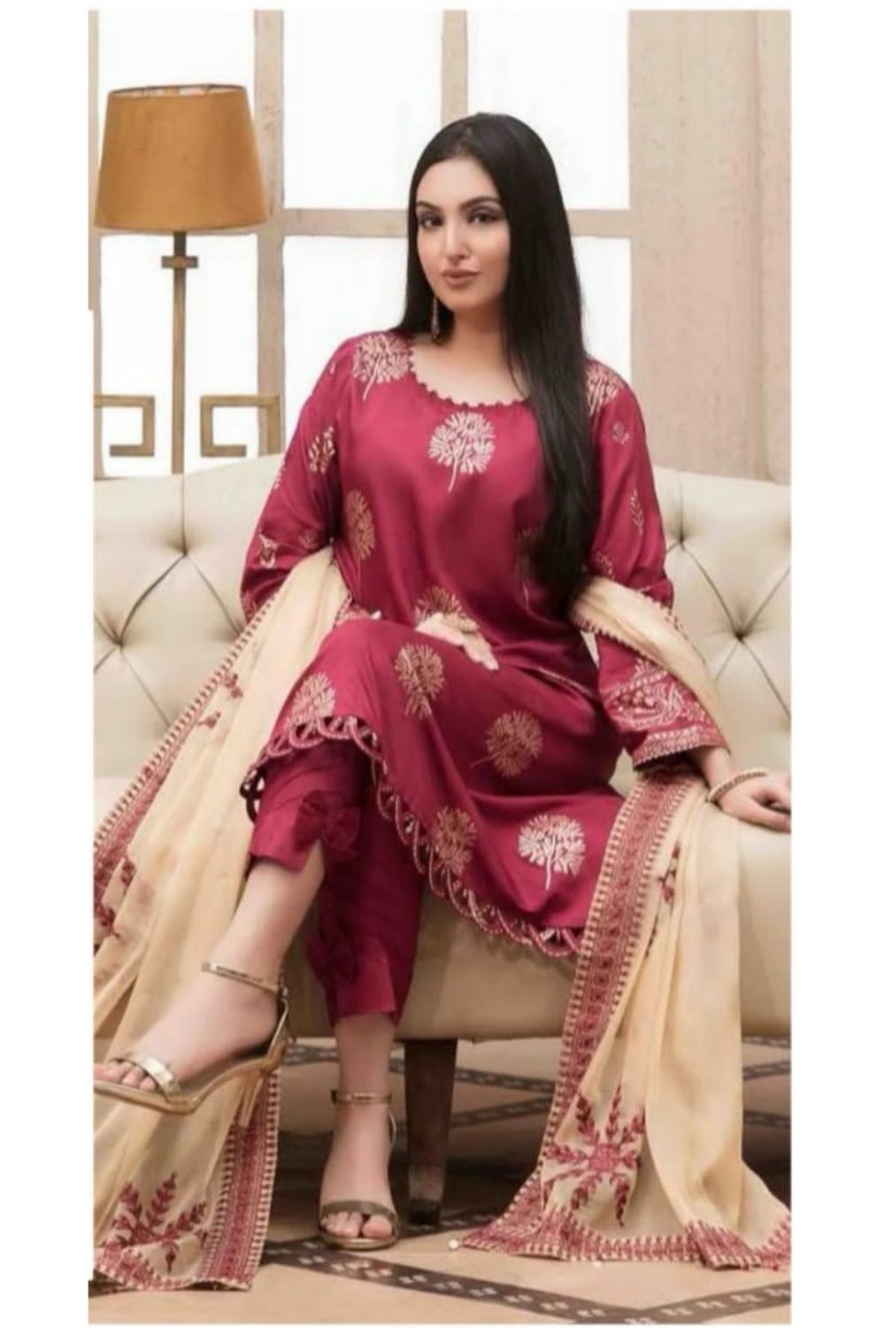 3pc Lawn Heavy Embroidered