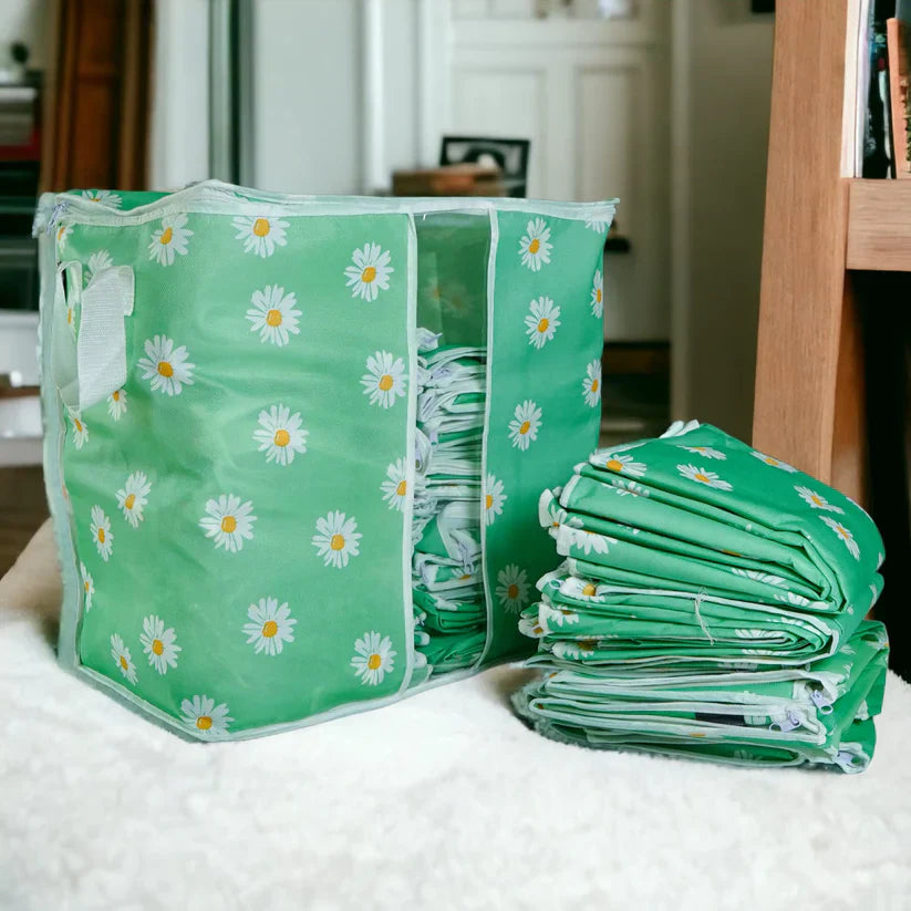 Printed Storage Bag - Daisy Flower