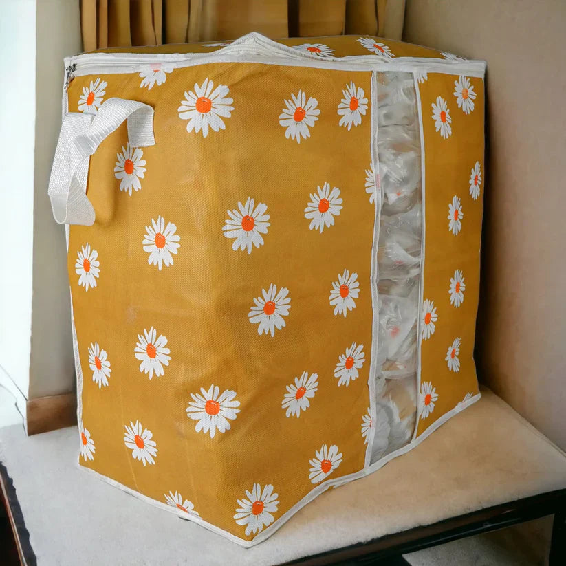 Printed Storage Bag - Daisy Flower