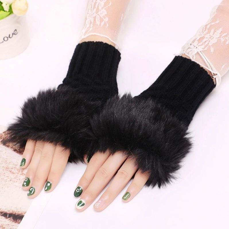 Ladies Wool Gloves (Black) #152
