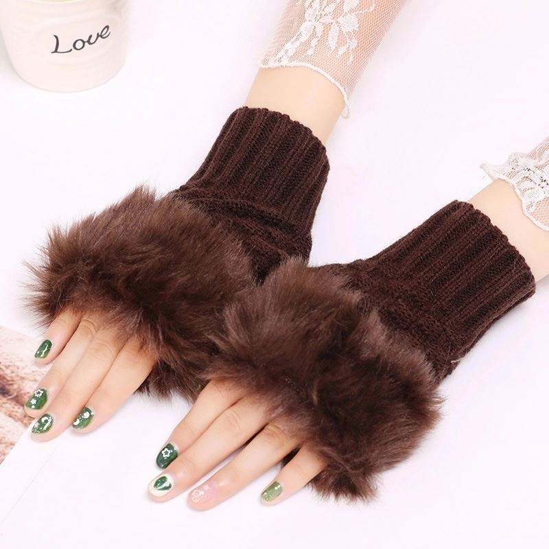 Ladies Wool Gloves (Brown) #152