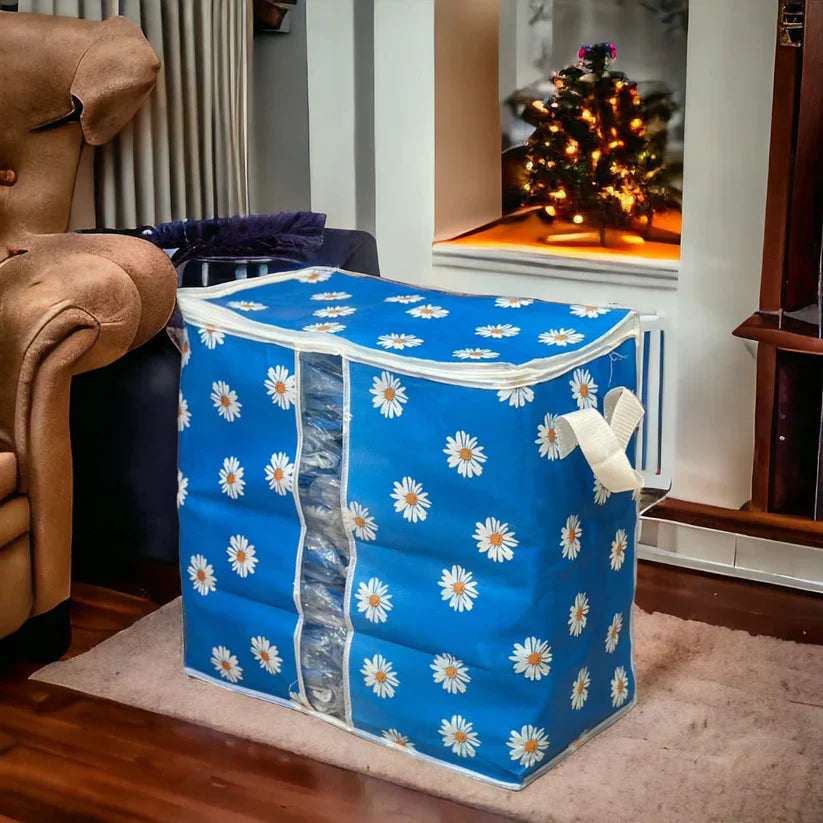 Printed Storage Bag - Daisy Flower