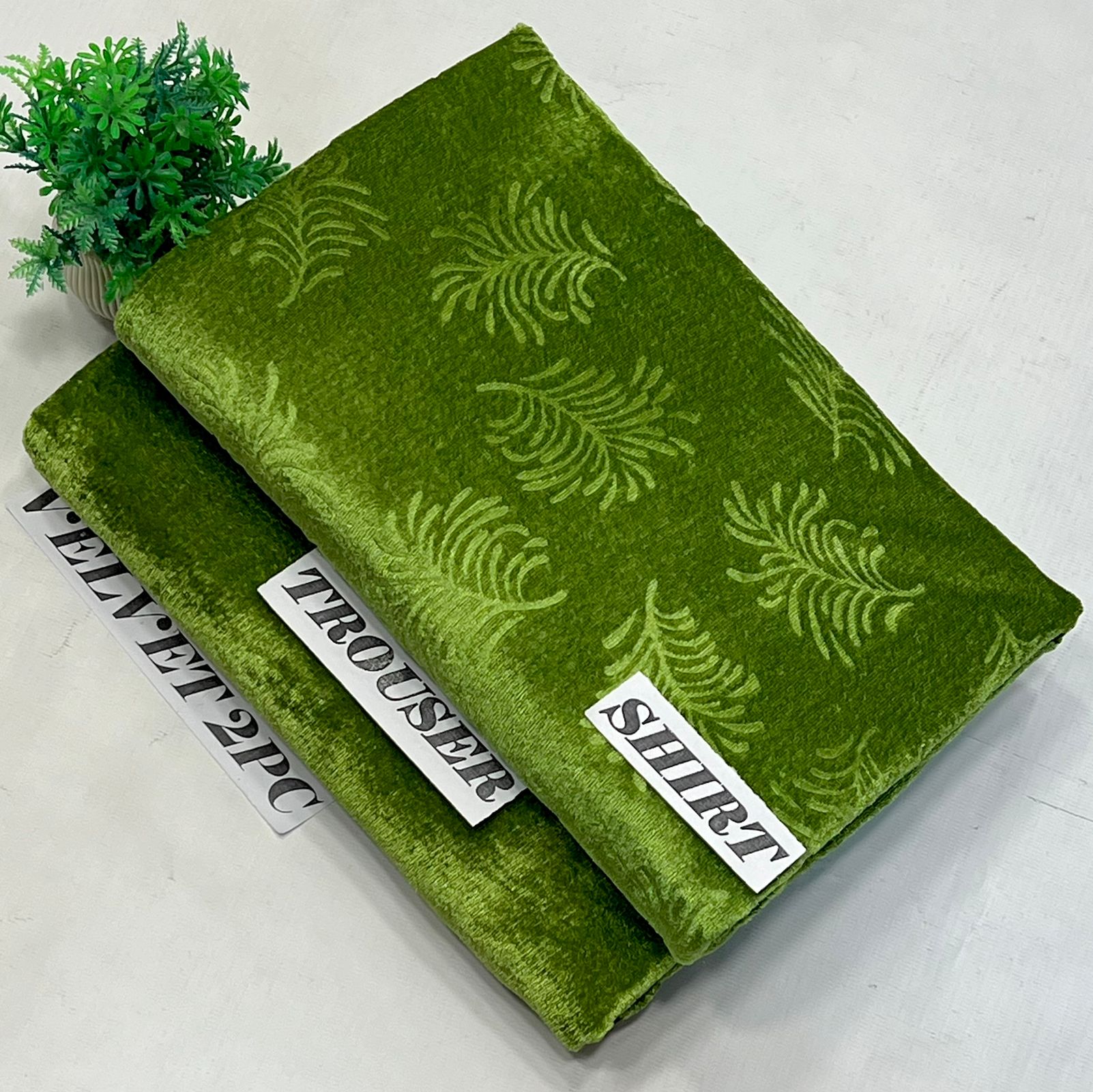 KOREAN VELVET 2PC KT-21 ( Green )