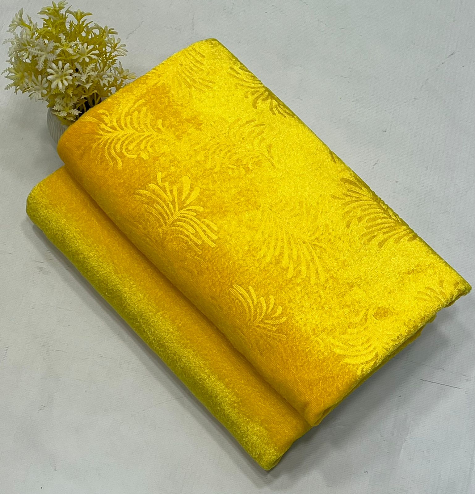 KOREAN VELVET 2PC KT-34 ( Yellow )