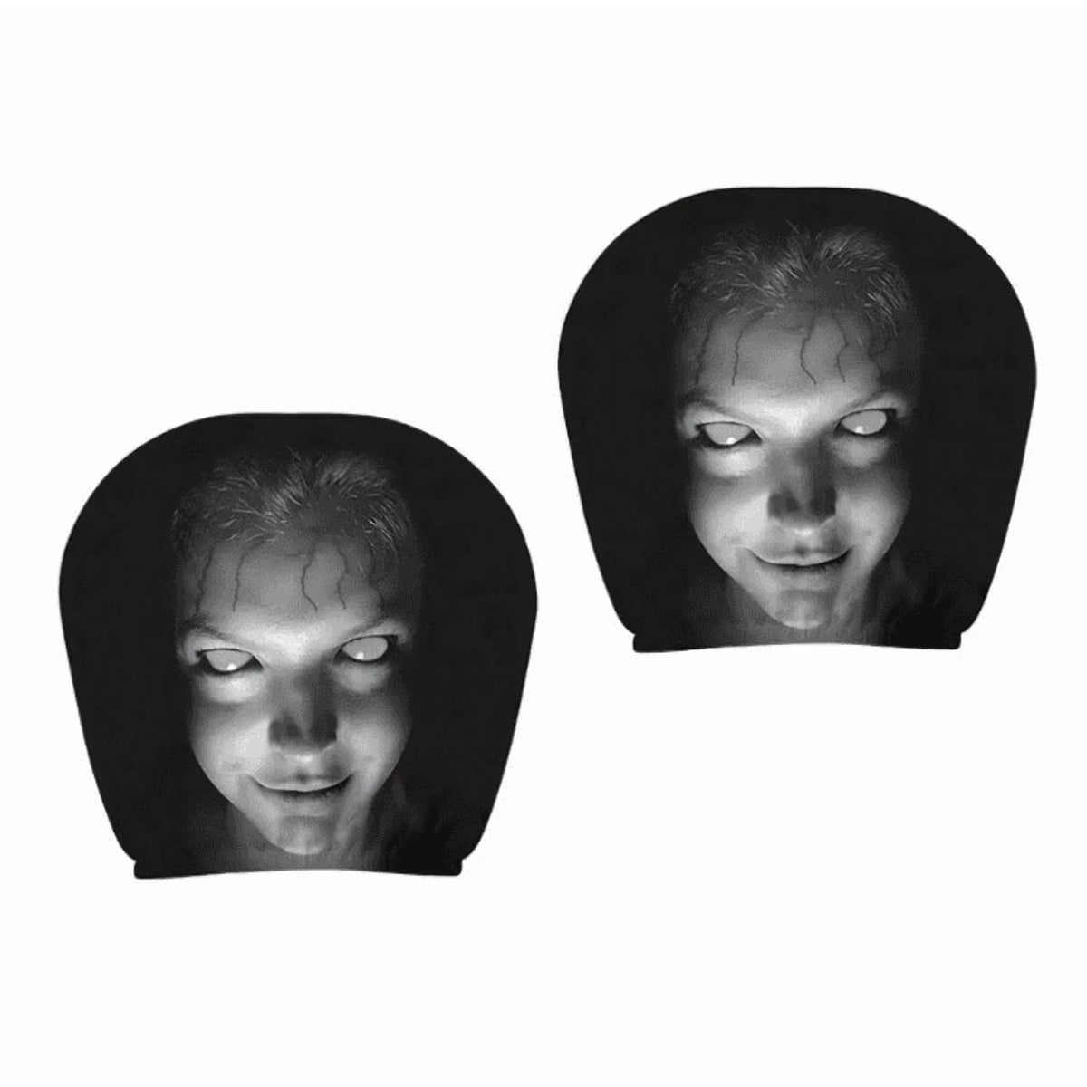 Ghost Car Headrest Covers