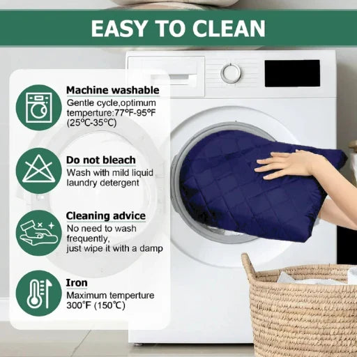 Quilted Sofa Cover (Navy Blue)