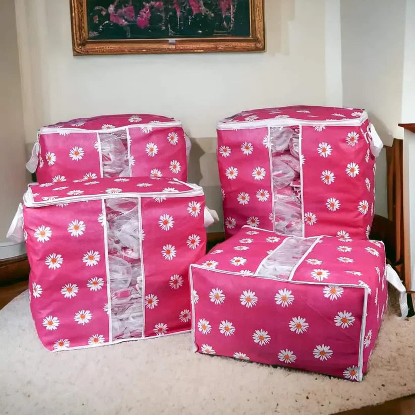 Printed Storage Bag - Daisy Flower