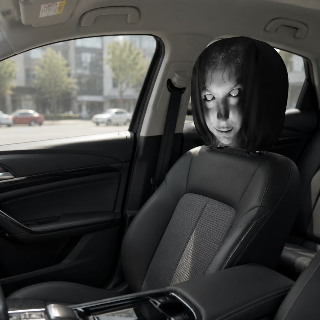 Ghost Car Headrest Covers