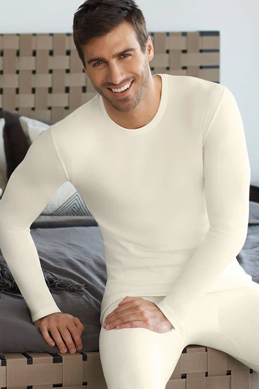 Men's Full-Body Thermal Warmer Wool (FULL SUIT)- White