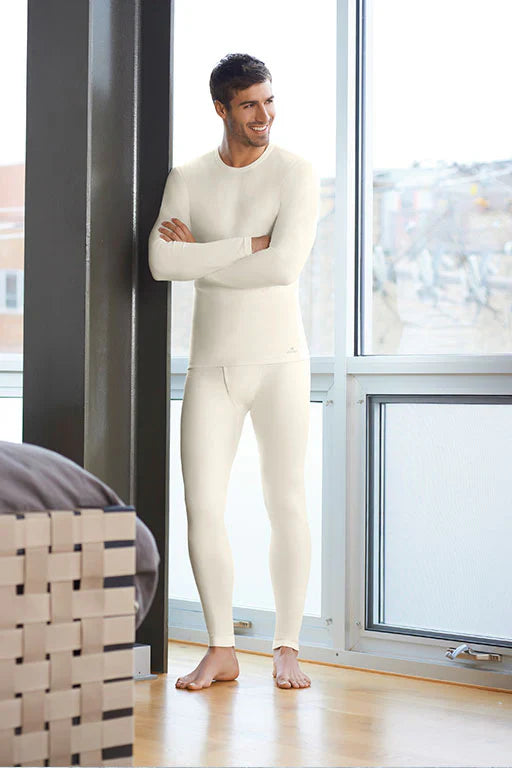 Men's Full-Body Thermal Warmer Wool (FULL SUIT)- White