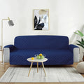 Quilted Sofa Cover (Navy Blue)