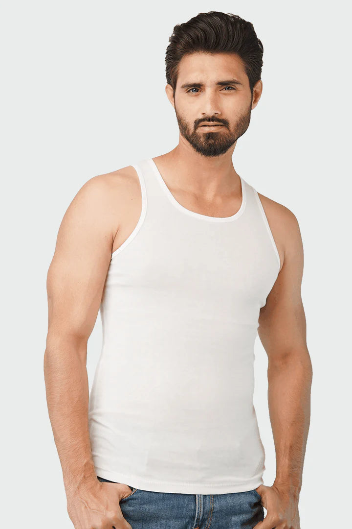 Men's High Quality Vest Sleeveless (White)