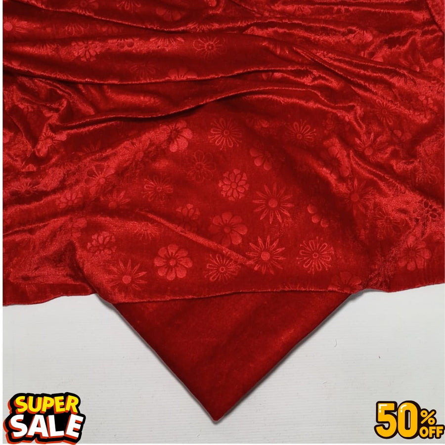 KOREAN VELVET 2PC OC-13 ( Red )