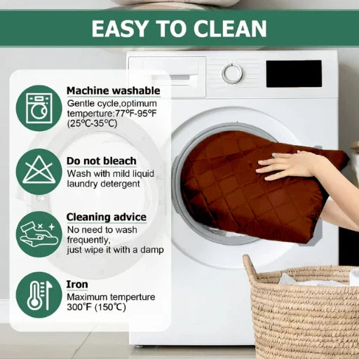 Quilted Sofa Cover (Copper Brown)