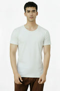 Mes's Deep Neck Half Sleeves VEST (WHITE)